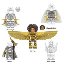 5Pcs Moon Knight Minifigure Marc Spector Marvel Super Hero Figure Gift Toy
