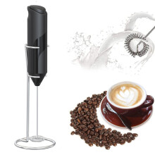 Electric Milk Frother with Stand Handheld Battery Operated Maker Whisk