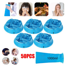 50pcs Disposable Vomit Bags Travel Plane Motion Bus Sea Sick Sealable