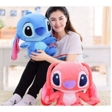 (Stitch+Angel, 40CM) Kawaii Stitch Long ears Plush toys Disney cute Dolls Soft Pillows for baby kids Dear person gift