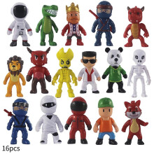 16pcs/set Stumble Guys Action Toy Cake Toppers Mini Doll Kids