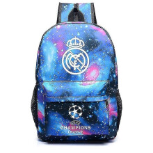 Star Real Madrid Uefa Champions League Shoulder Bag Fan Backpack Student Schoolbag Storage Bag