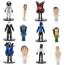 12X Toilet Action Figure Set - Fun Kids Toys for Halloween Decoration