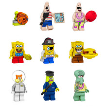 SpongeBob Doll Minifigures Building Block Toys 9PCS Set Fit Lego