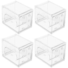 (As show, One size) 4pcs Watch Box Transparent Watch Gift Box Jewelry Box Organizer For Home Travel