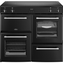 Belling Farmhouse 100Ei 100cm Electric Range Cooker with Induction Hob - Black - A/A Rated