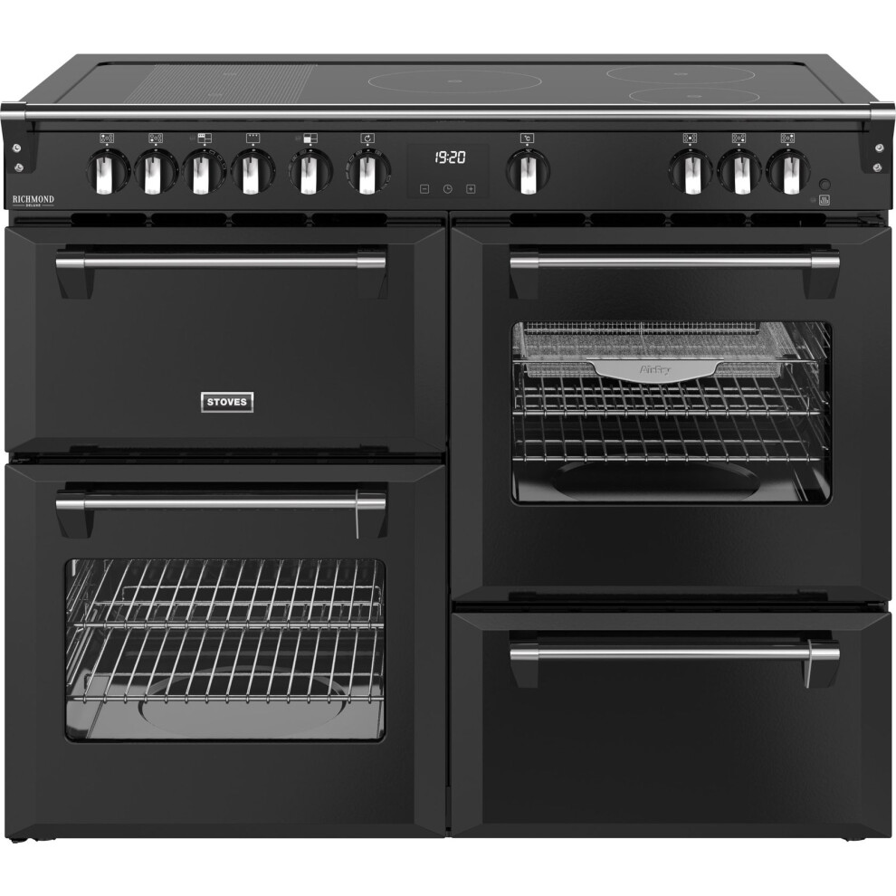 Stoves Richmond Deluxe 110Ei Rty 110Cm Electric Range Cooker With Induction Hob - A/A/A Rated Black