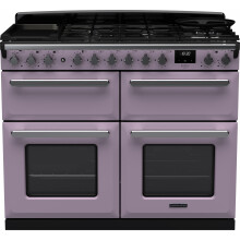 Rangemaster Estel Deluxe 110cm Dual Fuel Range Cooker – Heather/Chrome, A/A Rated