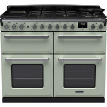 Rangemaster Estel Deluxe 110cm Dual Fuel Range Cooker - Mint / Chrome - A/A Rated