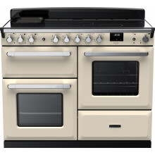 Rangemaster Estel Deluxe 110cm Electric Range Cooker with Induction Hob - Cream / Chrome - A Rated