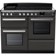 Rangemaster Estel Deluxe 110cm Electric Range Cooker with Induction Hob - Slate / Chrome - A Rated