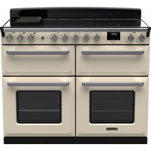Rangemaster Estel Deluxe 110cm Electric Range Cooker with Induction Hob - Cream / Chrome - A Rated