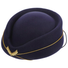 (As show, One size) Band Costume Hat Airplane Hostess Hat Stewardess Hat Uniform Cosplay Hat for Decor