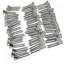 (As show, One size) 50 Pcs Double Prong Hair Clips Alligator Pin Clips Curl Pin Clips Metal Hair Claw Clips