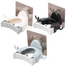 (As show, One size) 3 Pcs Multi Purpose Hanger Mop Hanger Broom Mop Storage Mop Rack Mop Broom Holder Mop Broom Gripper Holders