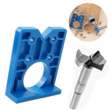 (As show, One size) Cabinet Door Hidden Hinge Fixture Kitchen Door Hinge Installation Drilling Tool