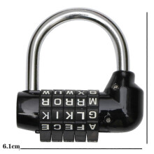 (As show, One size) 5-letter combination padlock black - combination lock - bicycle lock, laptop backpack - suitable for escape rooms