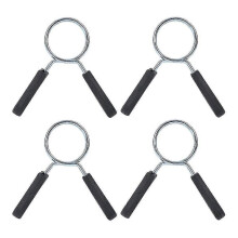 (As show, One size) Anti loosening barbell dumbbell bar spring buckle spring clip (4 pieces)