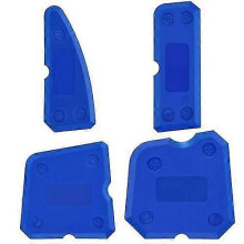 (As show, One size) Silicone Sealant Tool, Sealant Remover, Grouting, Masticcompleting Smoothing (Blue) (4 Pieces)
