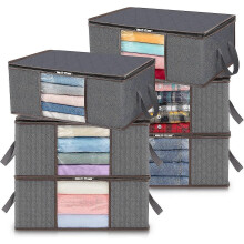 (As show, One size) Perfect For Any Wardrobe: A Stylish Set Of 6 Identical Storage Bags (47cm X 28cm X 49cm). They Are Designed To Fit Any Type Of Closet. Store Clothes