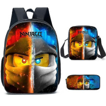Ninjago Backpack Ninjago Student Schoolbag Cartoon Anime Backpack Shoulder Bag Pencil Bag 8 -NMAOV