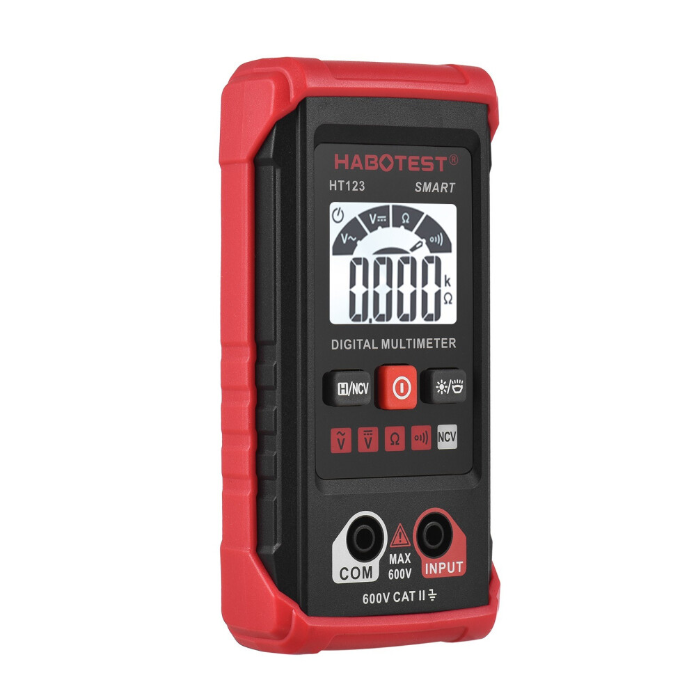 Digital Multimeter Auto Range Multi-Meter 2,000 Counts True Rms Measuring Ac/Dc Voltage Resistance Ncv Test With Lcd Backlight Flashlight Data Hold 4017780876325