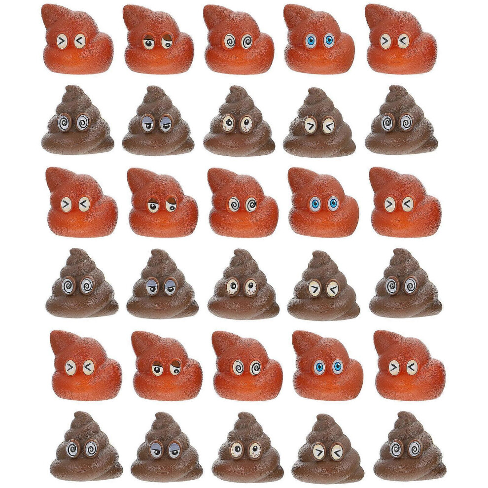 Kricely (4.00X4.00x3.50cm, One Size) 40Pcs Realistic Poop Toy Party Game Tossing Toys Prank Toy Party Supplies