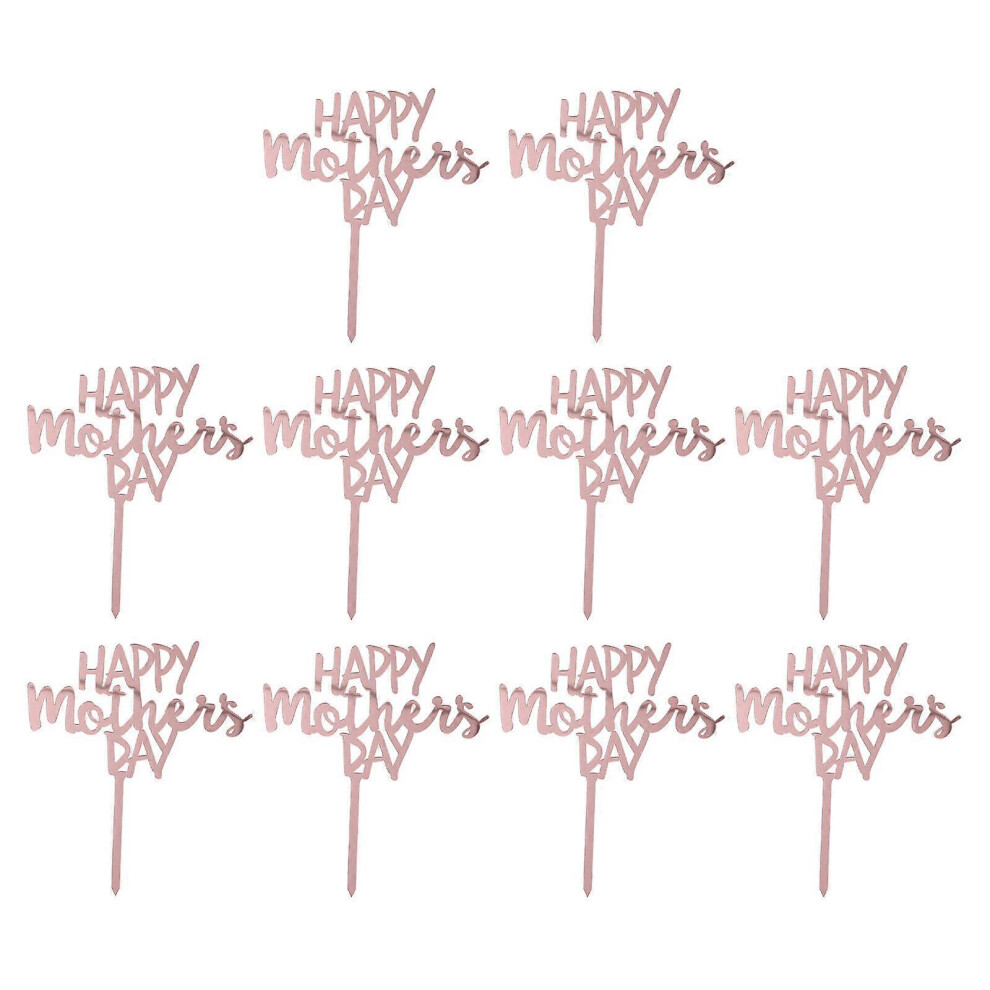 Kricely (As Show, One Size) 10Pcs Festival Mother's Day Cake Toppers Exquisite Party Cake Accessories