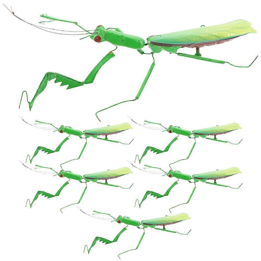 Kricely (As Show, One Size) 6Pcs Mantis Insect Model Vivid Desktop Decoration Simulation Mantis Ornament