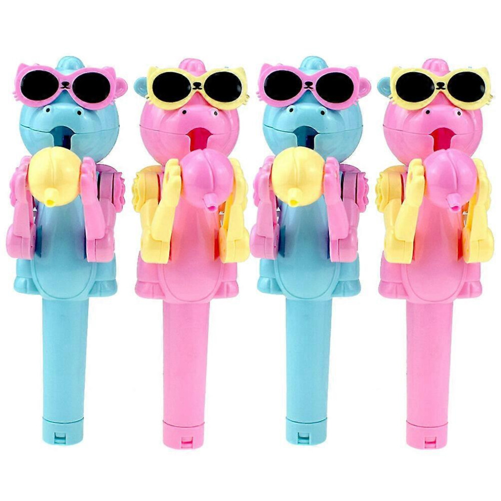 Kricely (As Show, One Size) 4Pcs Funny Lollipop Robot Holder Plastic Novelty Lollipop Robot Interesting Kids Lollipop Holder Toy