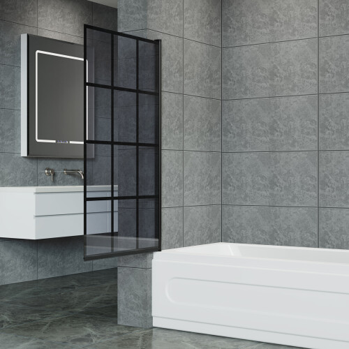 Living And Home 4mm Thickness Tempered Glass Shower Screen 1