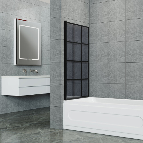 Living And Home 4mm Thickness Tempered Glass Shower Screen 2