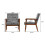 Living And Home Modern Wood Frame Upholstered Lounge Chair 6