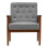 Living And Home Modern Wood Frame Upholstered Lounge Chair 3
