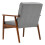 Living And Home Modern Wood Frame Upholstered Lounge Chair 4