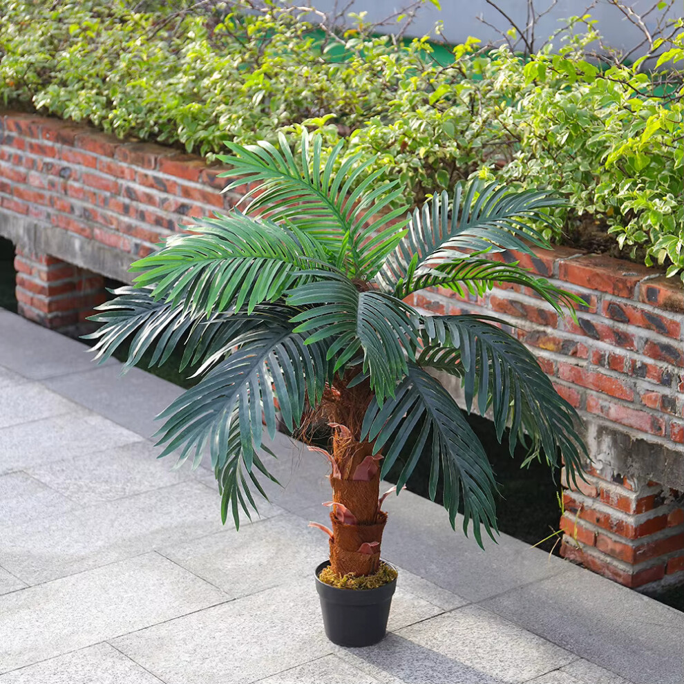100cm Large Faux Palm Tree Fake Artificial Green Plants Realistic Tree Garden