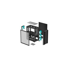 PC-behuizing - DEEPCOOL - R-CC560-BKGAA4-G-2 - CC560 V2 - Mid-toren - ATX-formaat - 4 LED-ventilatoren - Zwart