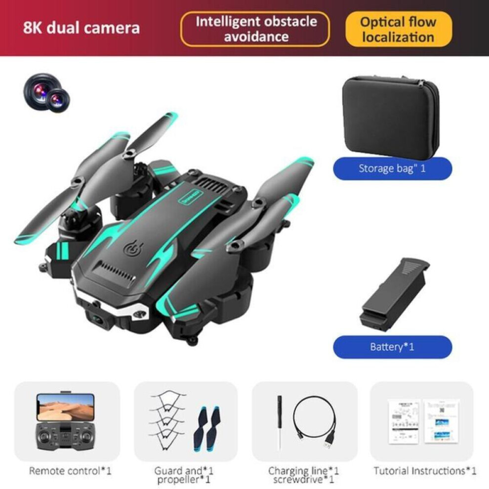 Photos - Other Toys MAXPOWER  New S6 Professional Foldable Quadcopter Aerial Drone 8k Hd Camera Gps Rc Helicopter Fpv Wifi Obstac (green, Dual camera-1 B)