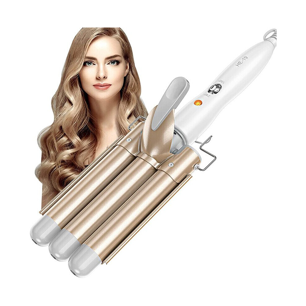 3 Triple Barrel Ceramic Hair Curler Curling Styler Crimper Wave Waver