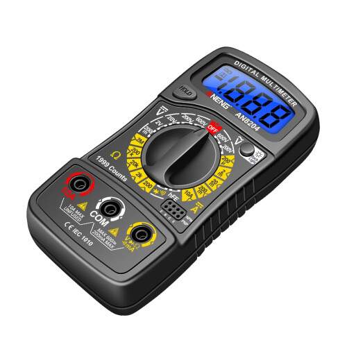 Multifunctional Multimeter 1999 Counts High-precision AC/DC Voltage DC Tester Diode Triode Resistance Measurement On/off Buzzer Detection black 1