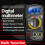 Multifunctional Multimeter 1999 Counts High-precision AC/DC Voltage DC Tester Diode Triode Resistance Measurement On/off Buzzer Detection black 7