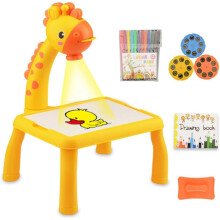 Children Led Projector Art Drawing Table Toys, Kids Painting Board Desk Arts Crafts Educational Learning Paint Tools Toy