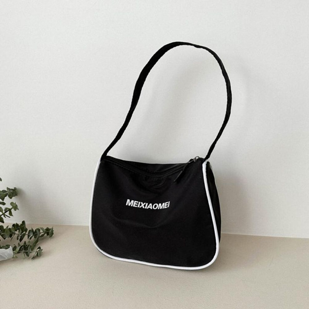 (black, 23x9.5x18cm) Yogodlns Simple Versatile Armpit Bags Designer Shoulder Bags For Women Fashion Solid Color Female Small Hobo Bag Oxford Handbag