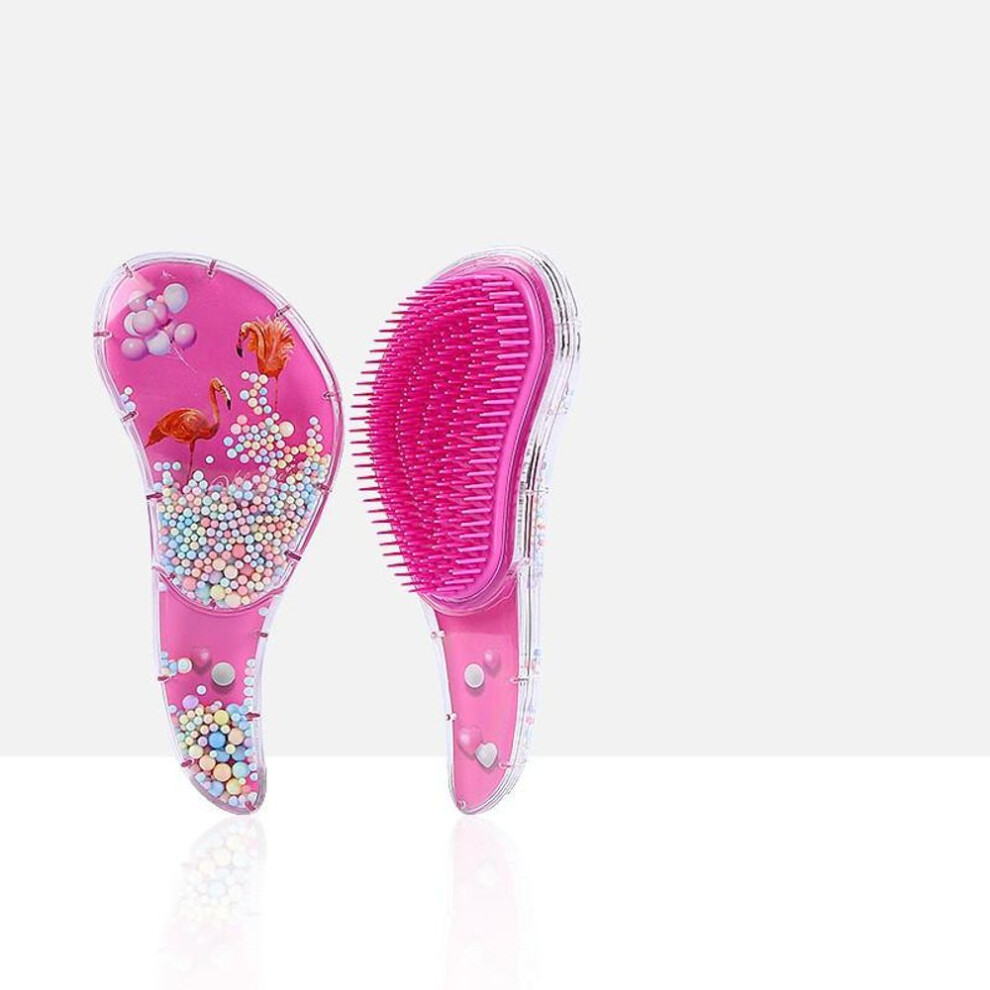 (rose red) 1pcs Hot Magic Handle Comb Anti-static Massage Hair Brush Tangle Detangle Shower Massage Hairbrush Comb Salon Hair Styling Tool