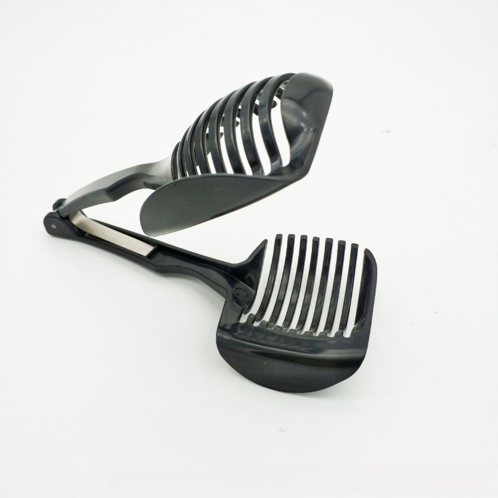 (black) Plastic Potato Slicers Tomato Cutter Shredders Fruit Vegetable Tools Onion Lemon Cutting Holder