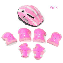 (pink) sport Kids Skate Cycling  Safety Helmet Safety Guard Knee Elbow Pad Bicycle Helmet Protection