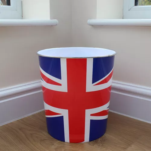 Union Jack Plastic Waste Bin - 5L British Flag Rubbish Bin