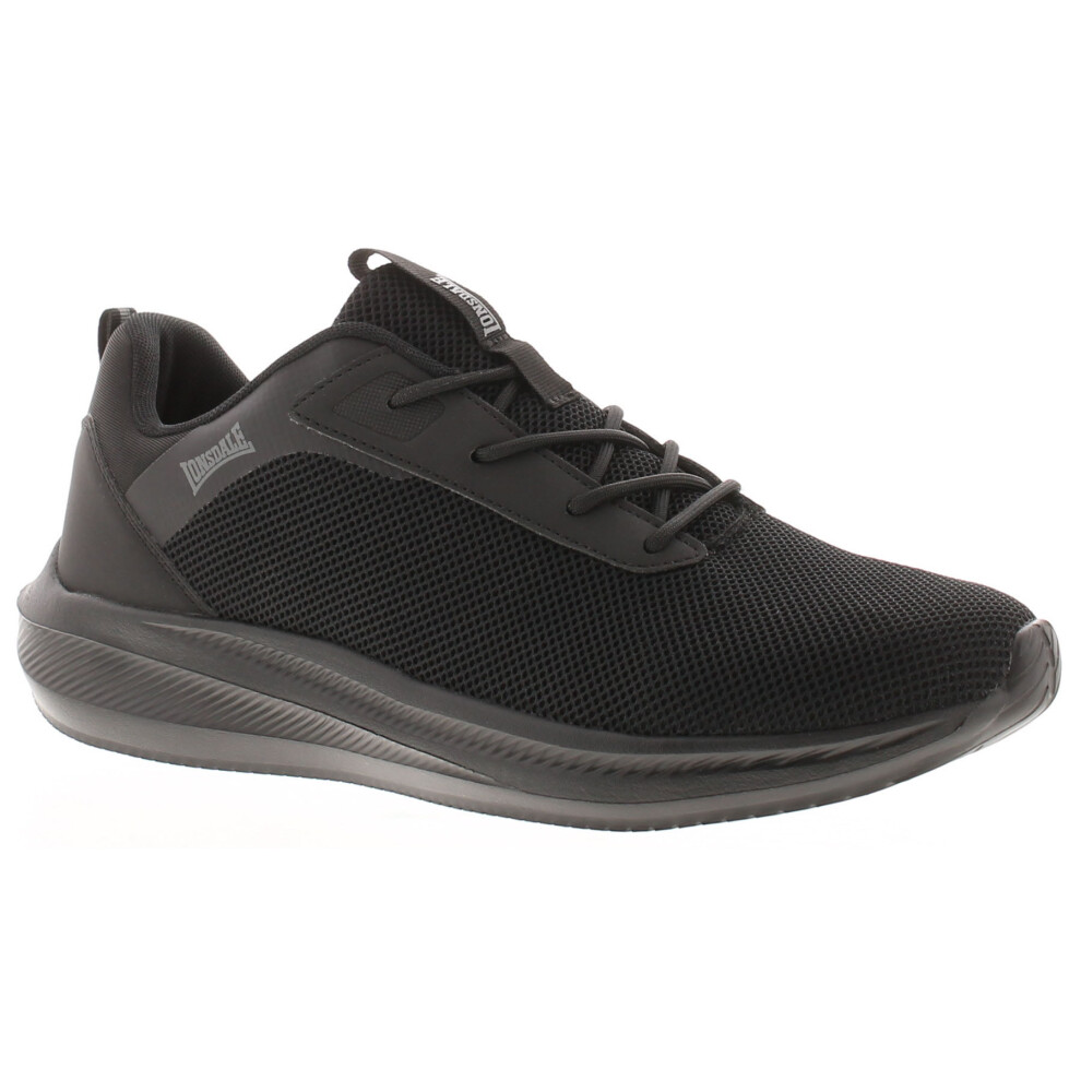 (Black, 9 (Adults')) Lonsdale Mens Running Trainers Bowside Lace Up black UK Size