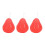 Set of 3 Strawberry Shaped Candles 2
