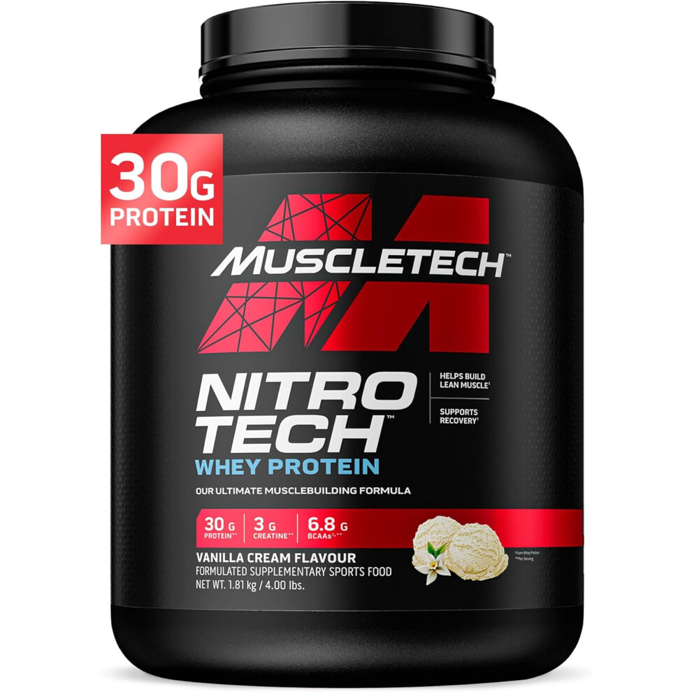 MuscleTech NitroTech Whey Protein Powder, Muscle Maintenance & Growth